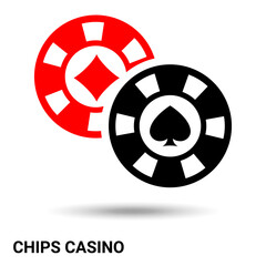 Casino chips. Casino chips isolated on a light background. Vector illustration.