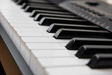 Close up photo of piano keys