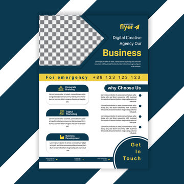 Unique Corporate flyer Template design