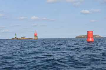 Phares, saint-malo, rouge, vert