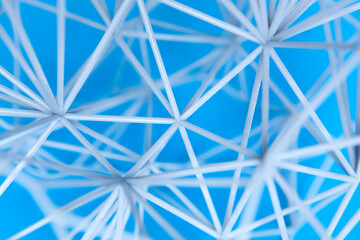 Abstract structure 3D printed.
Networked structure against a blue background.
Abstrakte Struktur 3D...