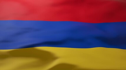 Waving Armenia flag - loop