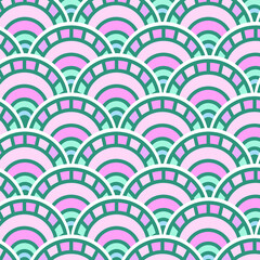 Blue wave soft geometric pattern