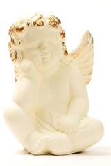 yellowish christmas angel figurine