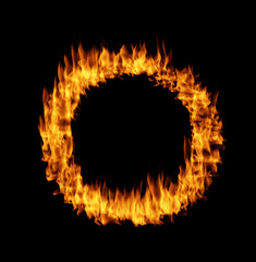 flames in the shape of a circle