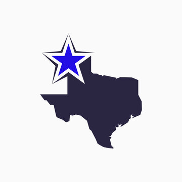 Creative lone star texas logo template.
