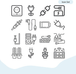 Simple set of cork up related lineal icons.