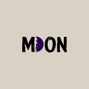 Creative MOON logo. design vector