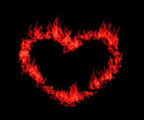 heart of red fire
