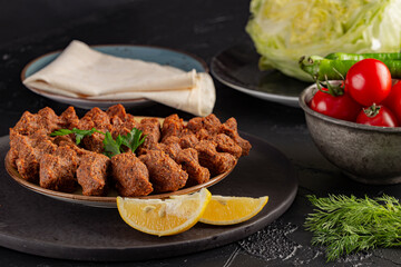Turkish meat cig kofte çiğ köfte