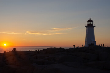 Fototapeta premium lighthouse at sunset