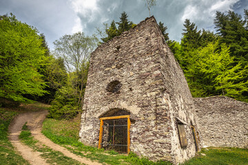 Historic stone buildings near The Spania Dolina village, Slovakia, Europe © Viliam