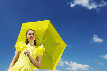 Woman with umbrella