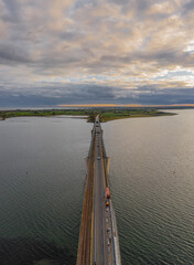 Bridge in sunset 