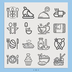 Simple set of to go related lineal icons.