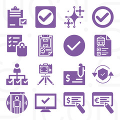 16 pack of dams  filled web icons set