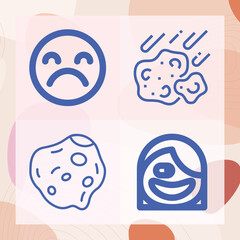 Simple set of proud related lineal icons