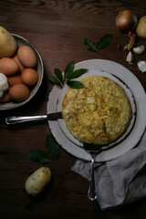 potatoe potato omelette - egg  - vegetarian meal