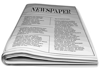 Fototapeta premium newspaper isolated on white