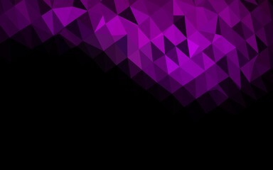 Dark Purple vector blurry triangle pattern.