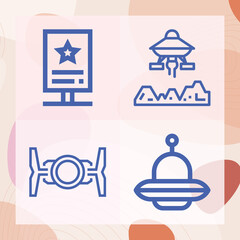 Simple set of rick related lineal icons