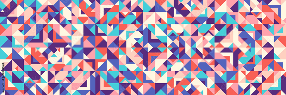 Poster geometric style abstract background in color. vector illustration.