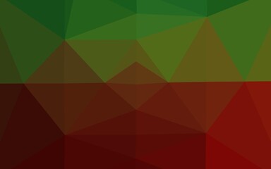 Light Green, Red vector shining triangular template.