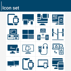 Simple set of sensors related filled icons.