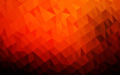 Dark Orange vector triangle mosaic cover.