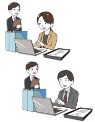 仕事中に話かける男性社員