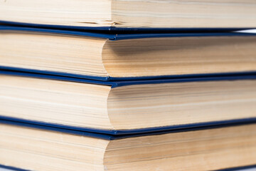 Books. Stack of old books on white background