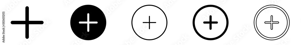 Poster add plus icon black | addition buttons | positive symbol | additional logo | cross icons sign | isol