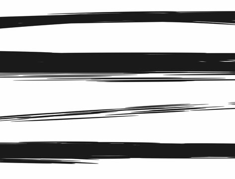 Striped background drawn with a rough brush. Sketch, grunge, paint. Simple horizontal vector illustration.