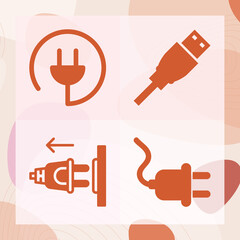 Simple set of cork up related filled icons