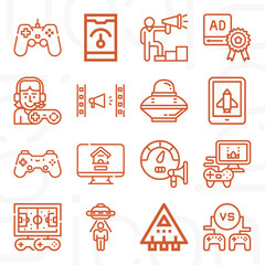 16 pack of stuart  lineal web icons set