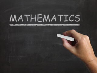 Mathematics Blackboard Means Geometry Calculus Or Statistics