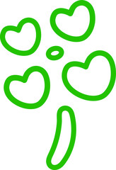 Vector design illustration of a lucky four leaf clover