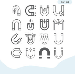 Simple set of ic pole related lineal icons.