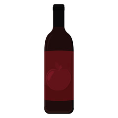 Isolated wine rosh hashana jewish icon- Vector