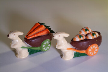 easter bunny and eggs