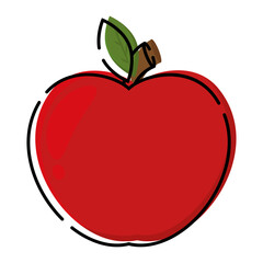 Isolated apple rosh hashana jewish icon- Vector