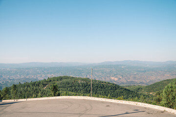 large spacious mountain landscapes. beauty of the mountains in portugal