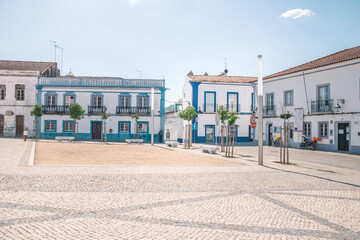 wide area in the city center. Architecture style in Portugal.