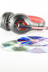 headphone and cd