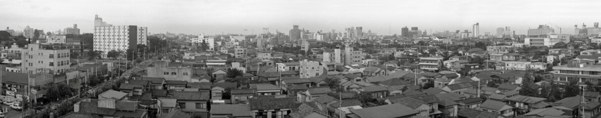 原宿眺望・原宿、竹下、東郷神社方向　4点つなぎ写真