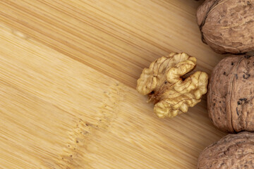 walnuts on the cutting board