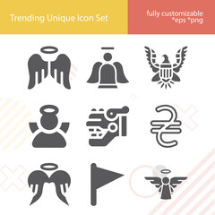 Simple set of states related filled icons.