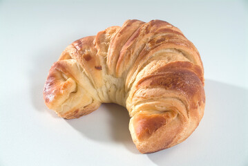 
croissant on white background