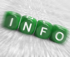 Info Dice Displays Knowledge Data And Descriptions