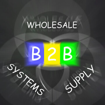 B2B On Blackboard Displays Online Business Or Transactions